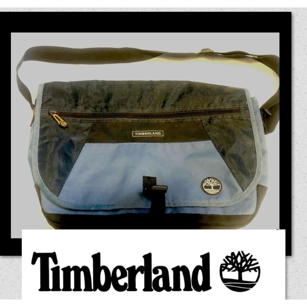 Timberland - Route 4 - Messenger Bag - 17" x 11.5" Blue and black -  Front zip